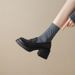 Soft Soft! 2024 Handmade Round Toe Thick Sole High Loafers Chunky Heel_vogvips.com