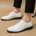 Euro Step Business Formal Casual Carved Brogue Pointed Leather Large Size Fashion Trend Men's Shoes_vogvips.com