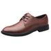 New Checkered Suit Business Leather Formal Large Size Men's Versatile Plaid Casual Wedding Shoes Black Brown_vogvips.com