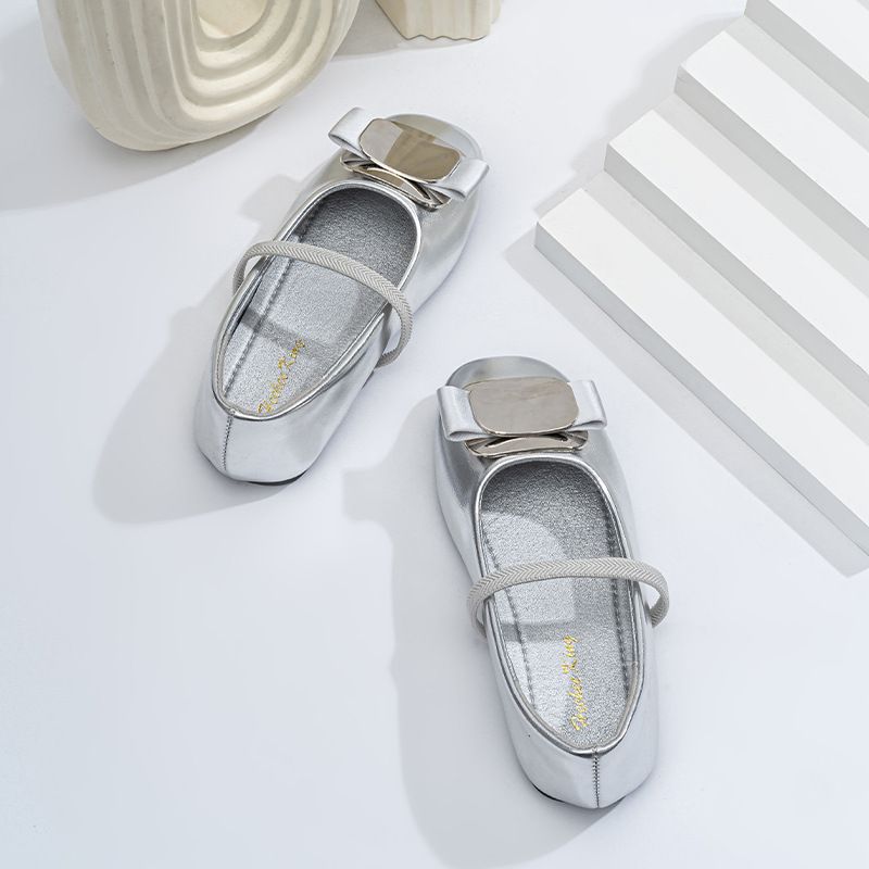 Kids' Shoes Flat Soled Pink Ballet Shoes Satin Retro Performance Mary Jane Square Toe Soft Sole One Strap Girls Shoes_vogvips.com