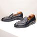 Cross-Border Plus Size New European And American Business Shoes British Penny Loafers Slip-On Genuine Leather Moccasins_vogvips.com