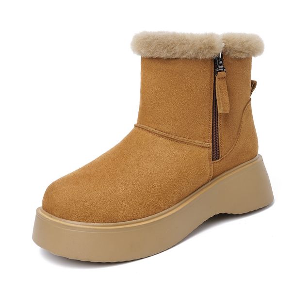 Women's Snow Boots With Fur Integrated And Thickened Short Boots, Children's Non Slip Cotton Shoes_vogvips.com