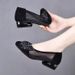 Mesh Breathable Non-slip Single Shoes Women's Low-heeled Bow Doudou Shoes Hollow Bag Head Sandals Women_vogvips.com