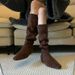 2025 British Style Pointed Pleated Martin For Women 2025 Autumn Winter New Fashion Versatile Niche Casual Slouch Boots_vogvips.com