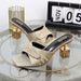 Gold High End Flip Flops For Autumn 2024, New Irregular Heel Open Toe High Heels, Rhinestone Glitter, External Wear S,_vogvips.com