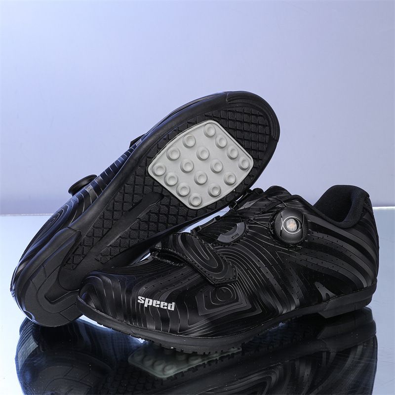 New Style Random Pattern Mountain Bike Cycling Shoes Road Bike Lock Shoes Hard Bottom Dynamic Cycling Shoes Bicycle Wide Bottom Shoes_vogvips.com