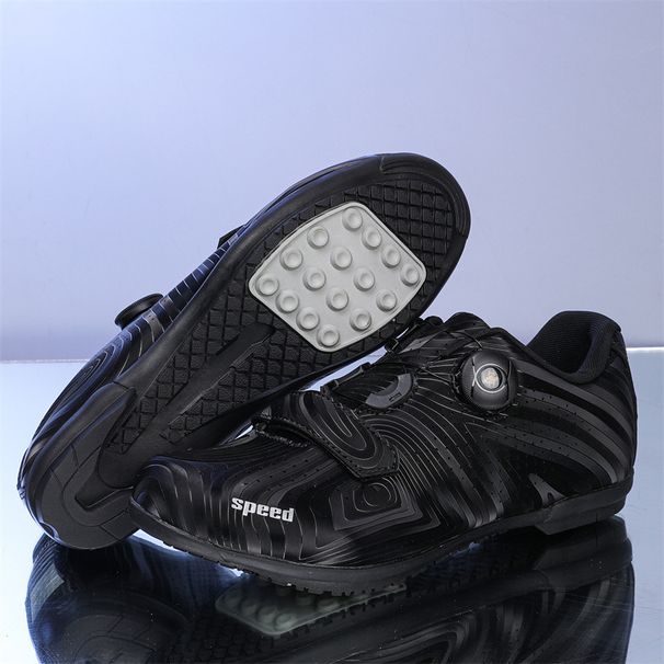 New Style Random Pattern Mountain Bike Cycling Shoes Road Bike Lock Shoes Hard Bottom Dynamic Cycling Shoes Bicycle Wide Bottom Shoes_vogvips.com