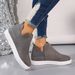 Large Size Women's New Flat Bottomed Suede Elastic One Foot Casual Board Shoes, Sports And Fashionable Single Shoes_vogvips.com