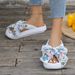 Summer Ladies Handmade Bows Flip-flops Soft-soled Non-slip Women's Cloud Slippers Travel Vacation Beach Women Shoes_vogvips.com