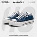 Global Blue Thick Soled Casual Sneakers for Men Summer New Style Trendy Men's Shoes Canvas HQDO 8M_vogvips.com