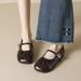 French Single Shoes Women's Flat Bottom Shallow Mouth Ballet Soft Sole Grandma Shoes With Mary Jane Shoes_vogvips.com