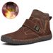 European Warm Series 2025 Spring And Autumn New Men's Mid-Cut Martin Large Size Short Handmade Velcro Sock Boots For Men_vogvips.com