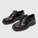 ShoeVault Square Brown Leather Derby Dopamine Men And Women Business Formal Big Toe British Thick Sole Height Increasing Casual_vogvips.com