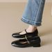 Round Head Single Shoes Women's Beautiful French Light Mouth Thick Heel With Mary Jane Shoes_vogvips.com