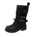 2025 New Genuine Leather Vintage Motorcycle Versatile Mid-Calf Martin Women's Short Boots British Style_vogvips.com