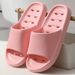 Home Hollowed Out Couple EVA Bath Leakage Anti Slip Bathroom Slippers Women Summer Indoor Support Shoes Stepping On Poop_vogvips.com