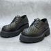 High-End Commuter Thick-Soled Trendy Hand-Woven Slip-On Hollow Breathable Business Casual Height-Increasing Leather_vogvips.com