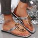 Summer Style Women's Square Toe Slip On Flip Flop Flat Sandals Fashion Versatile Beachwear_vogvips.com