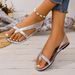 Flip-Flop Woven Flat Beach Sandals For Women 2025 New Casual European And American Style Large Size 43 Internet_vogvips.com