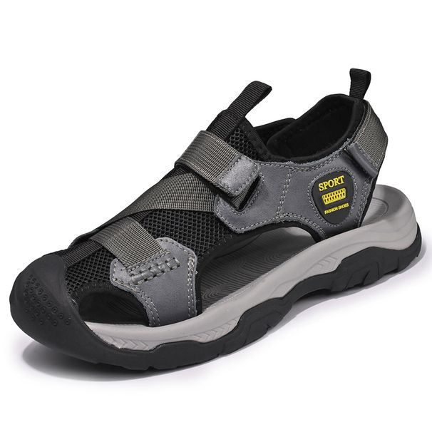 Summer Cowhide Sandals Outdoor Water Shoes Casual Men's Beach Shoes Sandals_vogvips.com