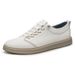 Casual Round Head Lace-up-ree Board Shoes Men's Low-top Breathable Sports Hand-scratched Little White Men's Shoes_vogvips.com