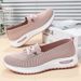 Women's Cross-border Women's Footwear Large Size Casual Fly-knit Breathable For Mothers Slip-on Lazy Cloth Shoes_vogvips.com