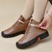 Women's Martin Boots High Top Large Size Women's Shoes Short Boots Cotton Shoes Versatile Fashion Warm Flat Bottom_vogvips.com