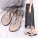 New Fashion All Match Flip Flops, Elegant And High End French Sandals, Beach Flat Slippers_vogvips.com