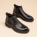 European Warm Series Men's Genuine Martin Autumn Winter Cotton British Style High Top Fleece Short Boots Suit Leather Shoes_vogvips.com