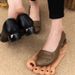 Shallow Single Shoes Women's Soft Sole Mother Soft Leather Women's Flat Non-slip Small Leather Shoes Round Head Beanie Shoes_vogvips.com