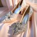 Bride Main Dress Princess Crystal Women Wedding Rhinestone High Heels Stiletto Single Shoes Brilliant_vogvips.com