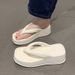 Women's Flip-Flops Indoor And Outdoor 6cm Thick Sole EVA Comfortable Fashionable Outdoor Beach Korean Style Toe Post Slippers_vogvips.com