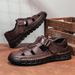 Cross-border Large-size Summer Hollow Men's Sandals For Men, Dad's Non-slip Wear-resistant Outdoor Beach Shoes, Clogs_vogvips.com