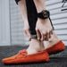 Men’s Shoes Hot Selling Large Size Casual Frosted Casual Pigskin Slip On Lazy Men's Toe Shoes_vogvips.com