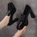Women's Shoes Patent Leather Fashion High Heels Spring And Autumn Outdoor Thick Heels Metal Solid Color High End Waterproof Platform Single Shoes_vogvips.com