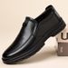 Men's Business Shoes Durable Soft Soled Genuine Cowhide Leather Breathable Slip on Casual Shoes for Middle-Aged_vogvips.com