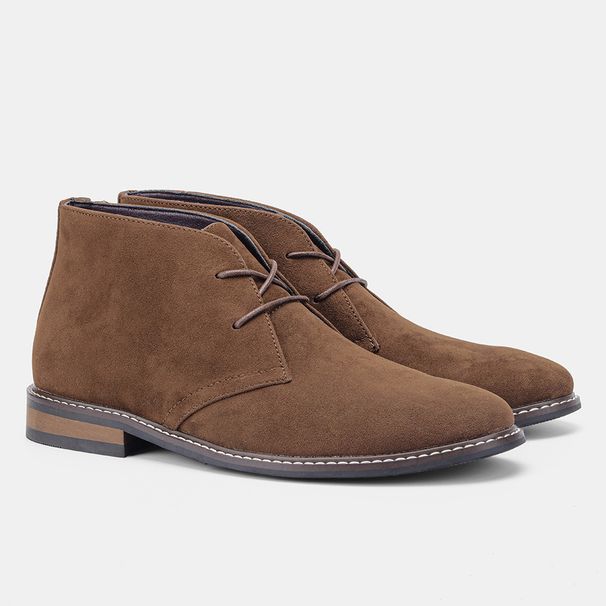 Vintage Men's Desert Boots – Retro PU Leather Ankle Boots With Breathable Lining & Anti-Slip Sole (US 7-13, Brown/Black/Tan)_vogvips.com
