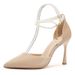 Thin High-End Nude Pointed Toe Heels For Women, Comfortable 2024 New Summer Airy High Heel Sandals_vogvips.com