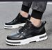 Round Head Men's Height-increasing Lace-up Board Shoes Breathable Youth Sports Leisure Reflective Little White Men's Shoes_vogvips.com