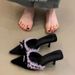 French Temperament Bag Head Half Slippers Women Wear Spring And Summer New Lace Lace Skirt Beautiful High Heels Women_vogvips.com