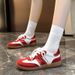 German Training 2025 New Casual Versatile Single Large Size Lightweight Thick Bottom White Shoes For Women Couples_vogvips.com