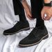 Large Size 46 Brogue British Style Low-top Lace-up Leather Men's Suede Breathable Casual Business Shoes_vogvips.com