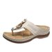 Large Size Summer New Fashionable Wedge Heel Clip Toe Flip Flops For Women, Thick Soled Slippers_vogvips.com