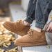 Men's Snow Boots Autumn Winter Leather And Fur Integrated Fleece Warm Mid-Cut Cotton Thickened Fashion Casual Bread Work_vogvips.com