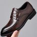 TerraStride Business Formal Soft Leather Lace-up Commuter Work Men's British Style Suit Groom Wedding Shoes_vogvips.com