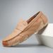 Men's Casual Leather Shoes Hand-sewn A Slip-on Driving Bean Shoes_vogvips.com
