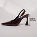 European And American Style With Pointed Toe, Buckle Closure, Patent Leather Fashion 9cm Closed-toe Sandals, Large Size_vogvips.com