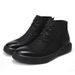Men's Classic Leather Martin Boots - Rugged Outdoor Style With Soft Lining & Anti-Slip Sole (Black/Brown/Army Green)_vogvips.com