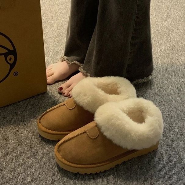 Cold resistant bread thick snow boots women, 2024 autumn winter new style, with added velvet outer wear, hairy shoes,_vogvips.com