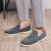 SHLIANG Large Size Men's Shoes Retro British Style Slip-On Loafers Casual Soft Bottom Lazy Man's Shoes Breathable Round Toe Non-Leather Y0663_vogvips.com